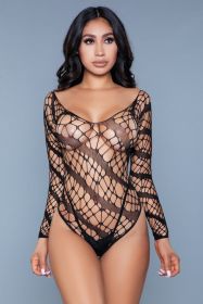 1996 Let Me Love You Bodysuit (Color:: Black, BLK: OS)