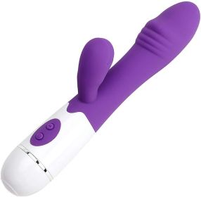 Dildo Rabbit  Vibration G-spot Clitoral Stimulate Vibrator (30 Patterns) (Color:: Purple)