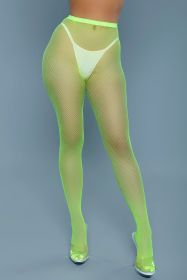 2302 Up All Night Pantyhose (Color:: Neon Green, BLK: OS)