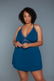 2250P Hailee Slip (Color:: Deep Royal, BLK: 1X)