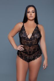 2268 Jolene Bodysuit (Color:: Black, BLK: XL)