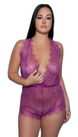 2272 Reagan Romper (BLK: S, Color:: Burgundy)