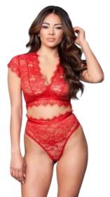 BW1789 Kayla Set (BLK: XL, Color:: Red)