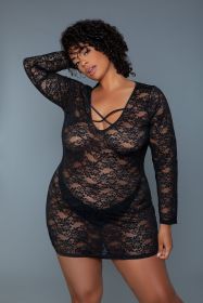 2247P Lynn Chemise (Color:: Black, BLK: 2X)