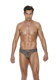 Elegant Moments Men's Thong (color: Animal, Size: L/XL)