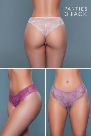 22093PK Hadlee Tanga 3 Pack (Color:: Nude/Brown/Burgundy, BLK: S)