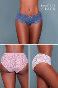 22113PK Livvy Hipster 3 Pack (Color:: Pink/Peach/Grey, BLK: S)