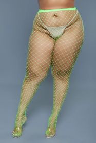 2302 Up All Night Pantyhose (Color:: Neon Green, BLK: Q)