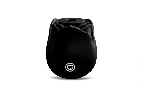 Rose Shape Sucking Vibrator G-spot Private Parts Sex Toy 7 Speed Waterproof (Color:: Black)