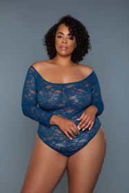 2248P Marina Bodysuit (Color:: Deep Royal, BLK: 3X)