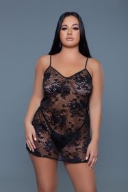 2270 Kelly Chemise (Color:: Black, BLK: 2032-BLK-M)