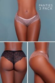 2212A3PK Wren Cheeky 3 Pack (Color:: Black/Bronze/Brown, BLK: L)